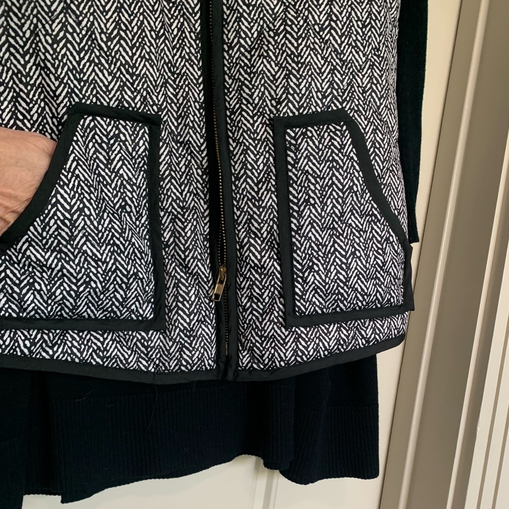 Gameday Couture Baylor Univ. Quilted Vest, black white gold sequin women's XS - Picture 6 of 12